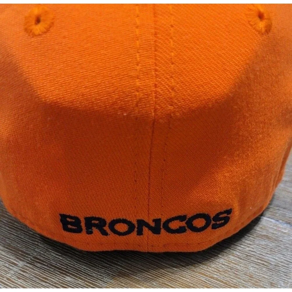 Denver Broncos NFL Hat Cap FlexFit New Era Orange 39Thirty Child Youth Logo Back